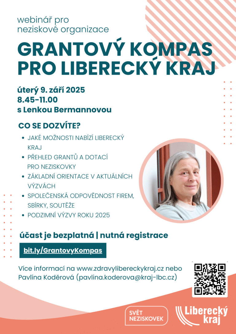 Pozvánka na webinář Grantový kompas pro Liberecký kraj