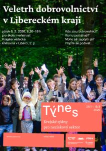 Plakát Veletrhu dobrovolnictví v Libereckém kraji v rámci TÝNES 2026